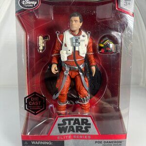 Poe Dameron Elite Series Disney Store 2015 Die Cast 6” Action Figure NIB